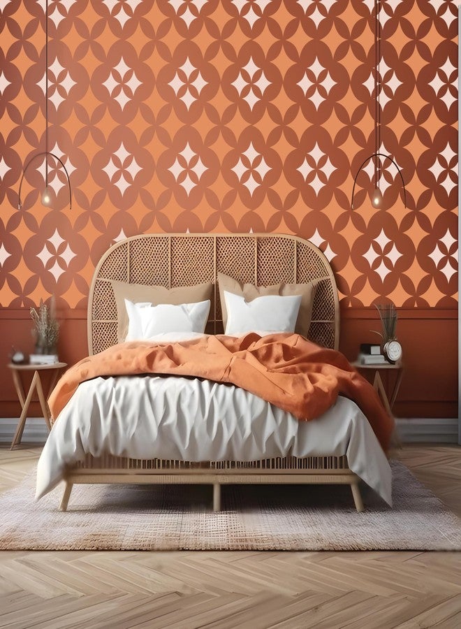 StenCart Star Effect Pack of 4 Reusable Wall Stencil for Wall Painting Home Wall Decoration(16 inch x 24 inch)-Suitable for Room Decor,Ceiling and Floors Stencil - Image 1